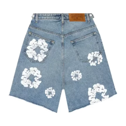 Denim Tears Cotton Wreath Jean Shorts Light Wash.