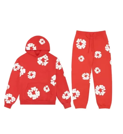 Denim Tears Cotton Wreath Sweatsuit Red (1)