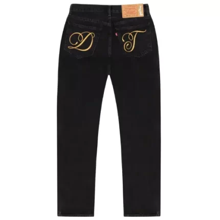 Denim Tears Metallic Gold Script 501 Jean