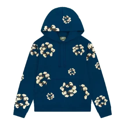 Cactus Tears Wreath Hoodie Navy (1)